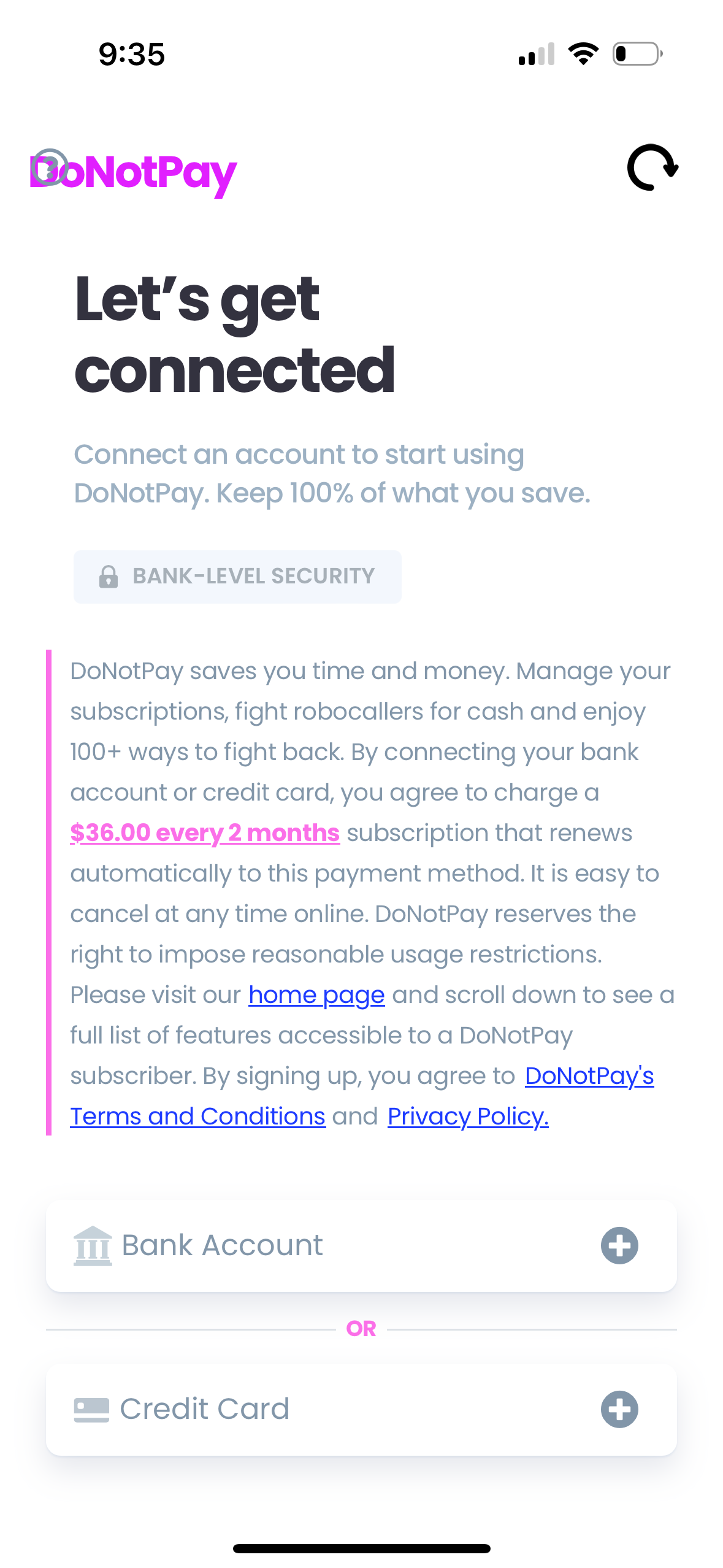 donotpay checkout screenshot